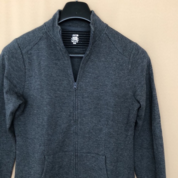 JACOB Open Front Zipper Jacket Size M Color Gray - Picture 5 of 7